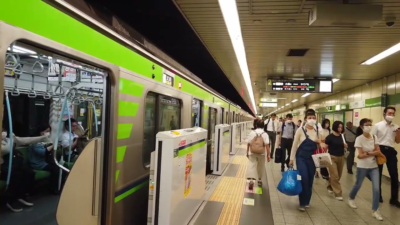 Trains at Bakuro-Yokoyama, Tokyo, 23/08/2023 (1080p HD)