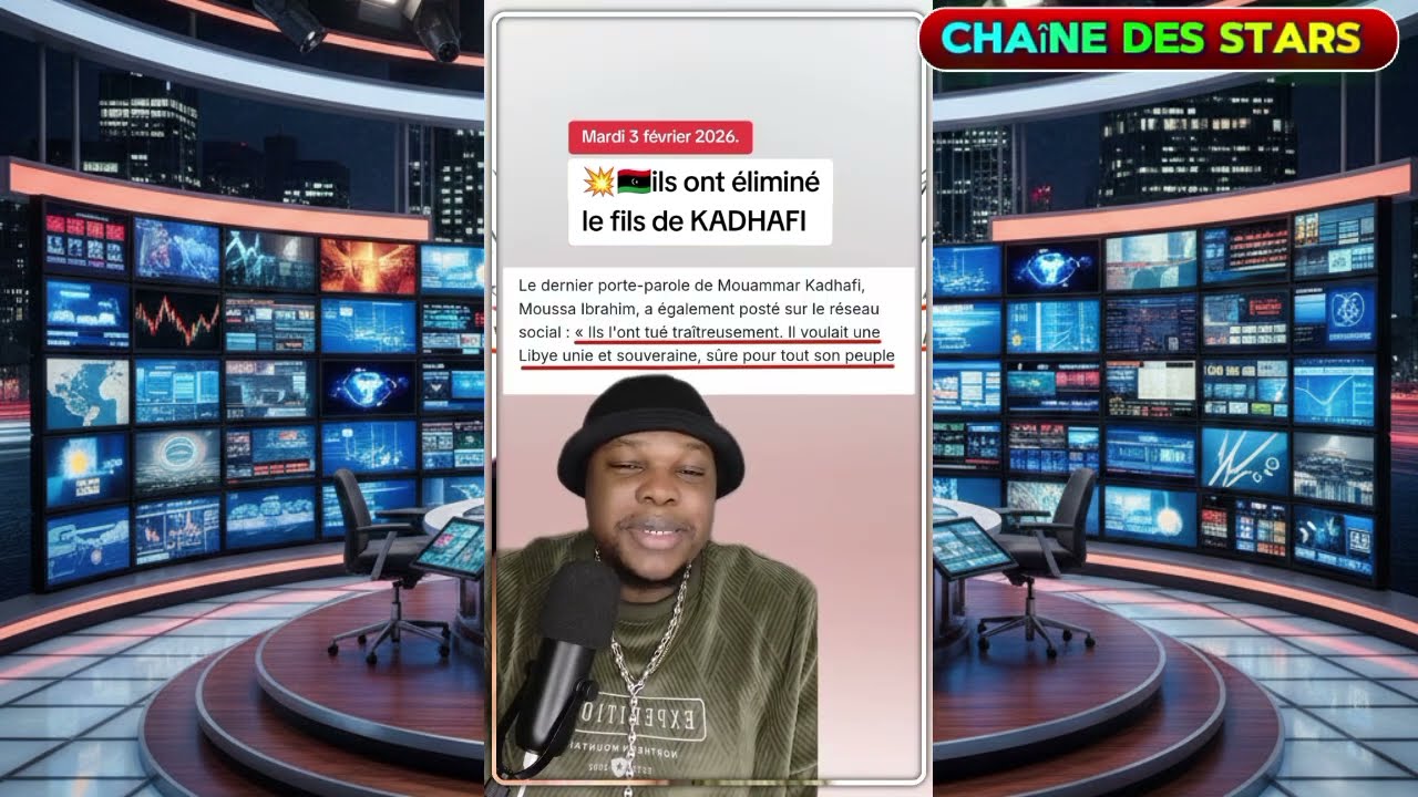 🚨🛑😭 URGENT, URGENCE LE FILS DE KADHAFI EST ÉLIMINÉ 🙆😭