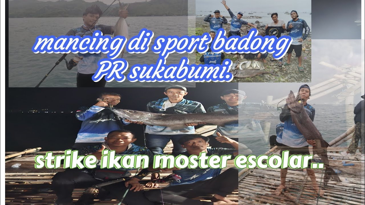 Part 1.Mancing di laut pelabuan ratu spot bagan apung ( badong ) strike ikan escolar GT dan lain2.