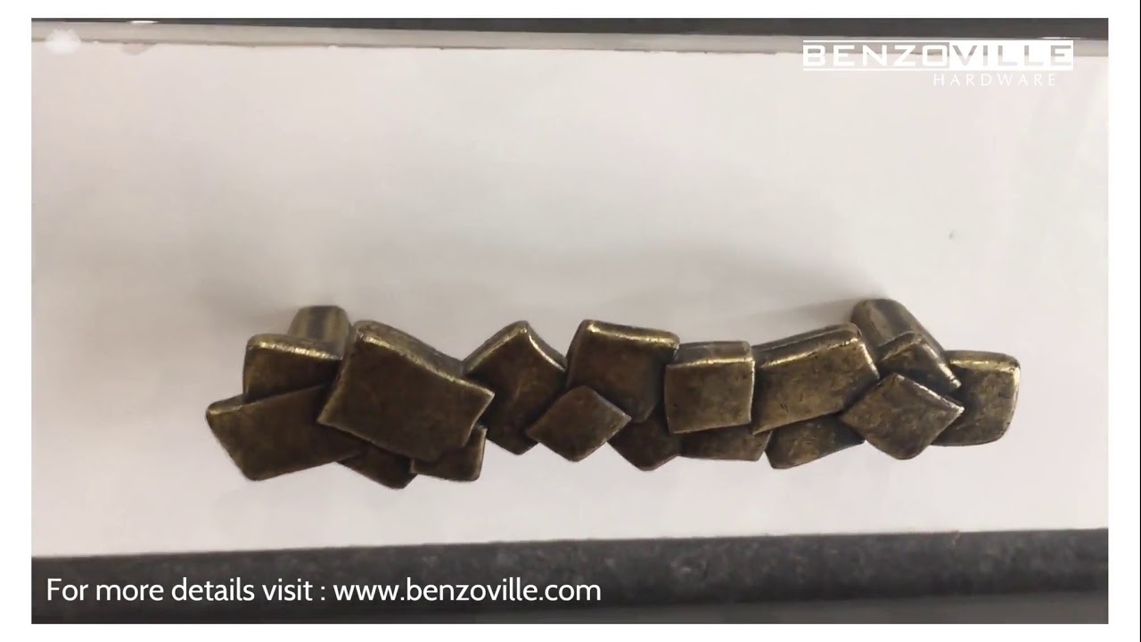 Benzoville - Cabinet Handle - 96mm - Antique Bronze Finish Ferretto ( Italy )