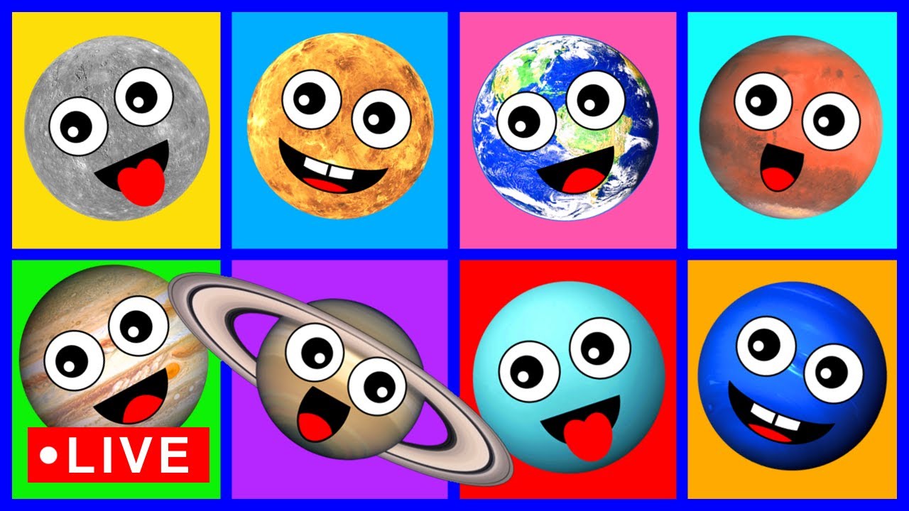 Planets 3D for Baby 🪐 🔴| Planets Mercury Venus Earth Mars Jupiter Saturn Uranus Neptune