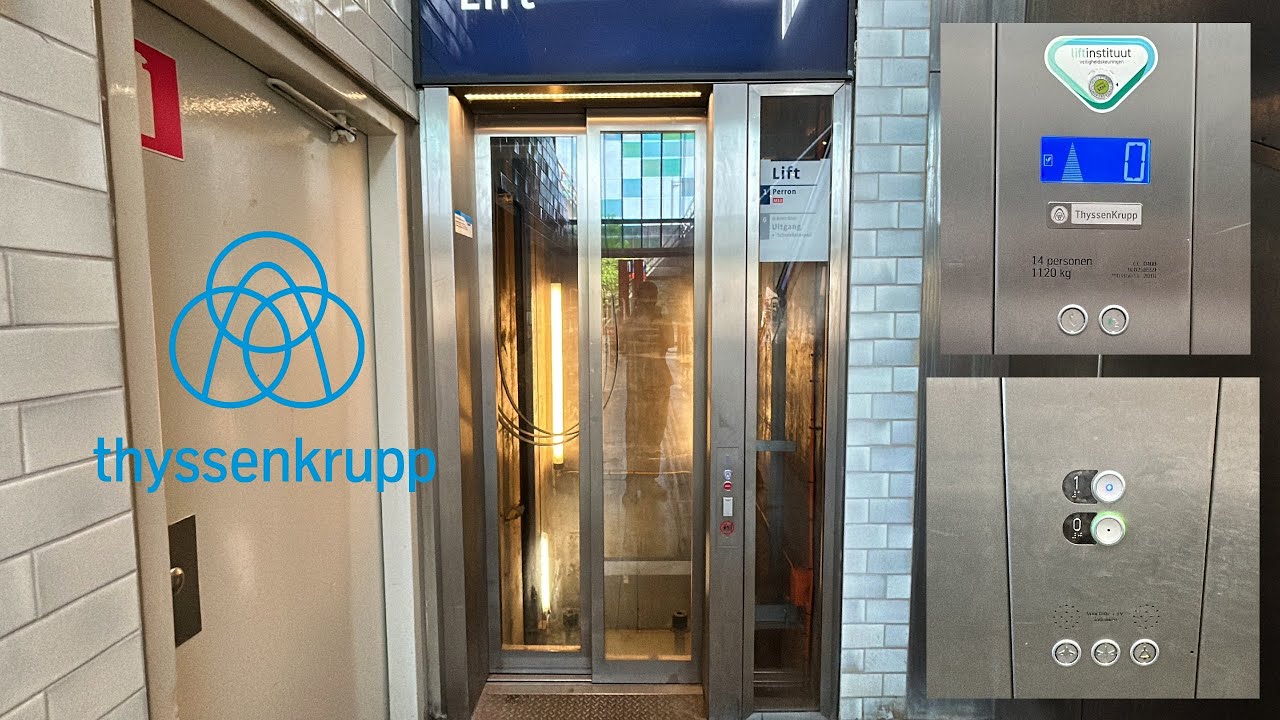 Basic ThyssenKrupp MRL traction elevator (Schaefer VB42) @ Diemen-Zuid subway station, NL