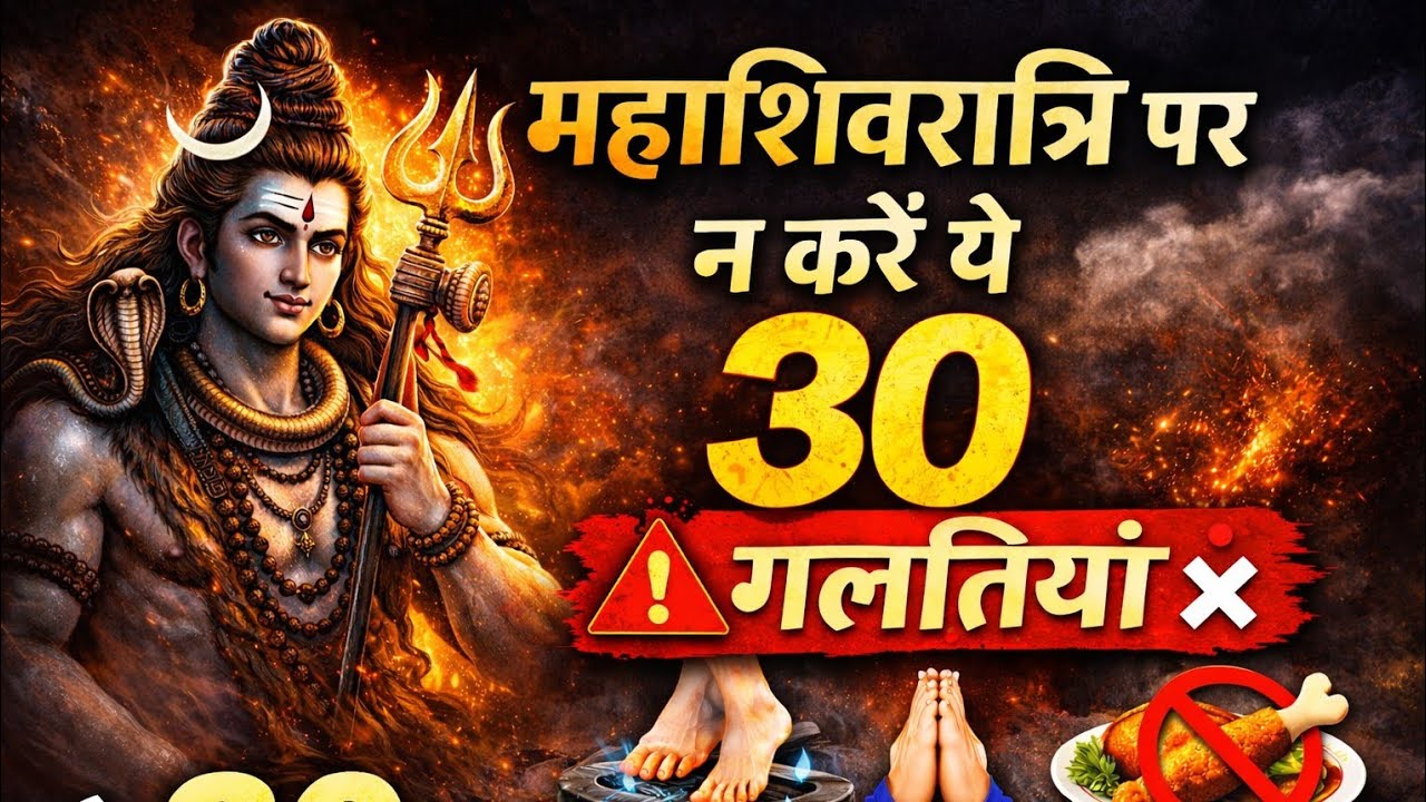 🔱महाशिवरात्रि पर भूलकर भी न करें ये 30 गलतियां ⚠️  # Mahashivratri Puja Mistakes # Shiv Bhakti 🙏