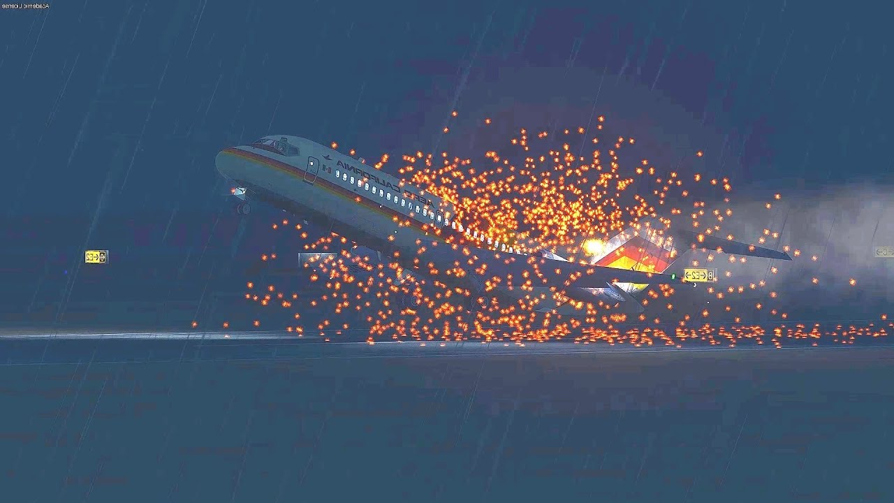 DC-9 Crashes on Takeoff at Mexico City Airport - Aero California Flight 706