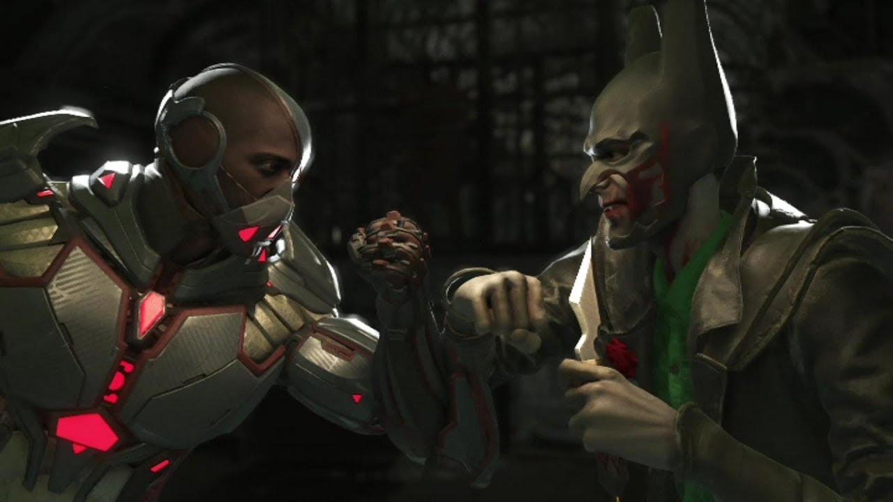 Injustice 2 : Cyborg Vs The Joker - All Intro/Outros, Clash Dialogues, Super Moves