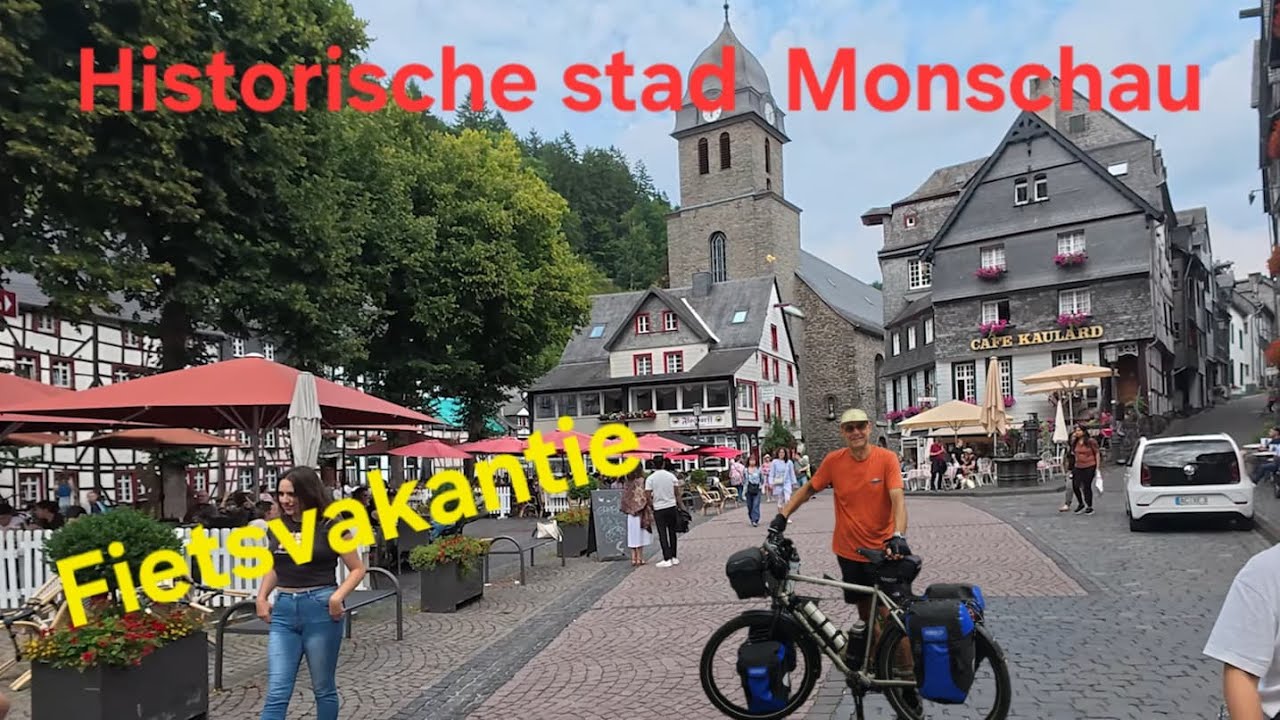 Historische stad Monschau💥Fiets vakantie💥Santos Travelmaster 3+ Titanium💥Hilleberg Akto💥Wildkamperen