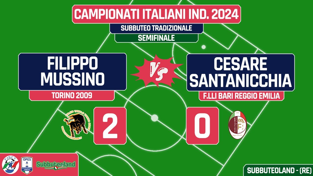 MUSSINO vs. SANTANICCHIA (Campionati Italiani Individuali Subbuteo Tradizionale 2024 - Semifinale)