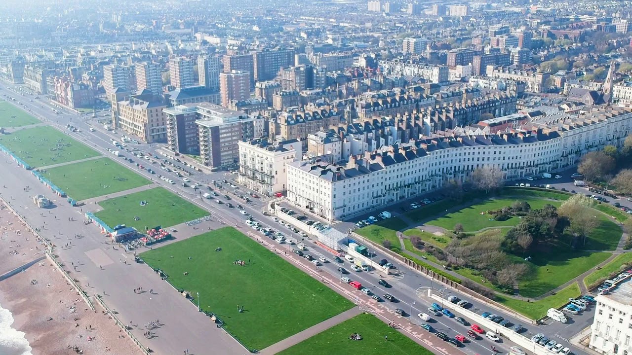 Brighton & Hove Beach, drone from Above