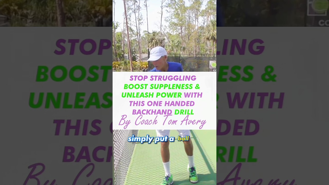 Stop Struggling -  Boost Suppleness & Unleash Power With This One Handed Backhand Drill