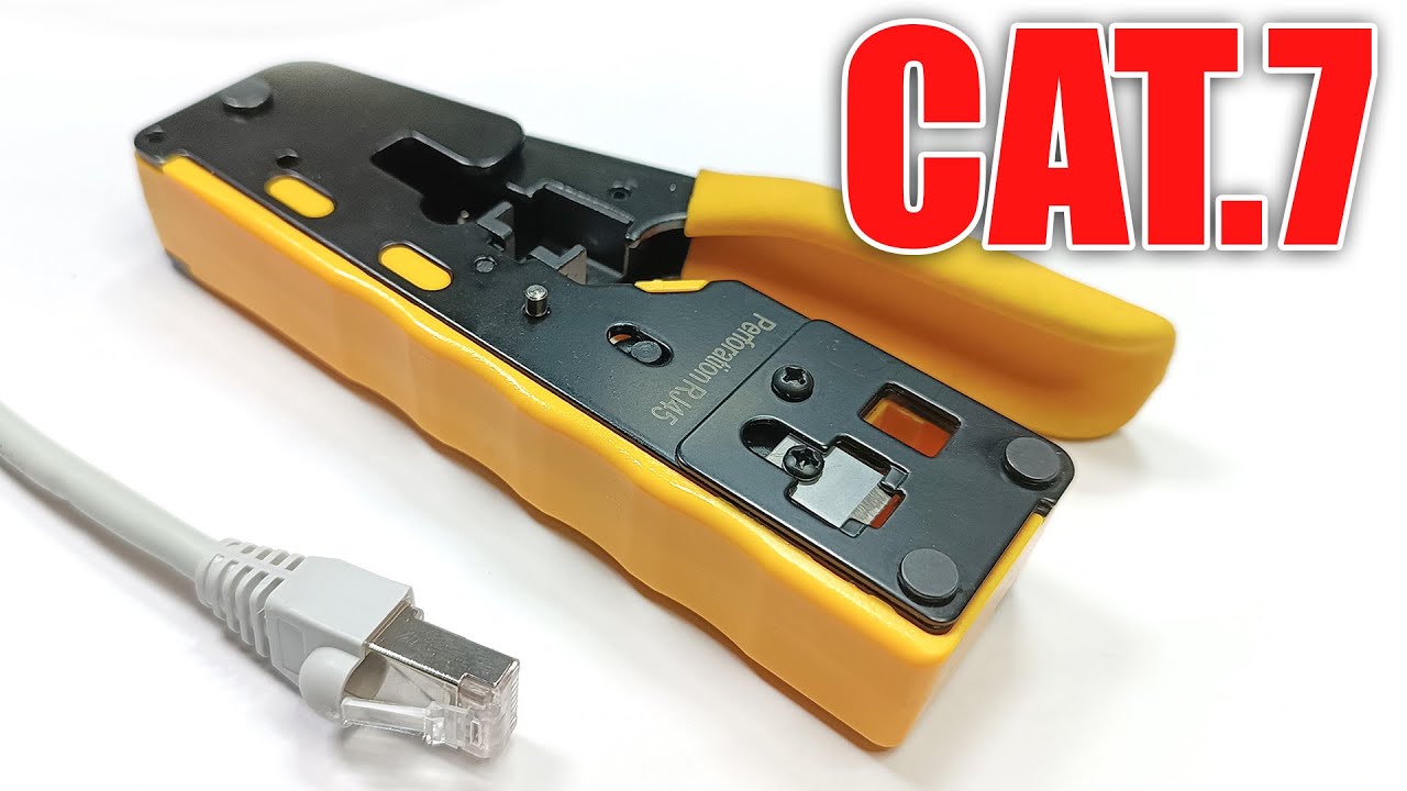 Zaciskanie wtyk&oacute;w RJ45 CAT. 7 S/FTP tanią zaciskarką