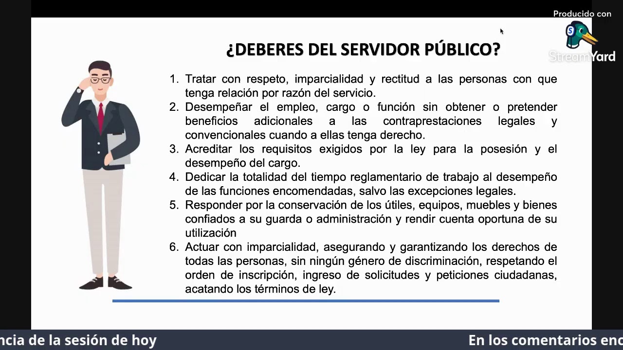 WEBINAR: ¿QUÉ SABEMOS SOBRE NUESTROS DERECHOS Y RESPONSABILIDADES COMO SERVIDORES PÚBLICOS?