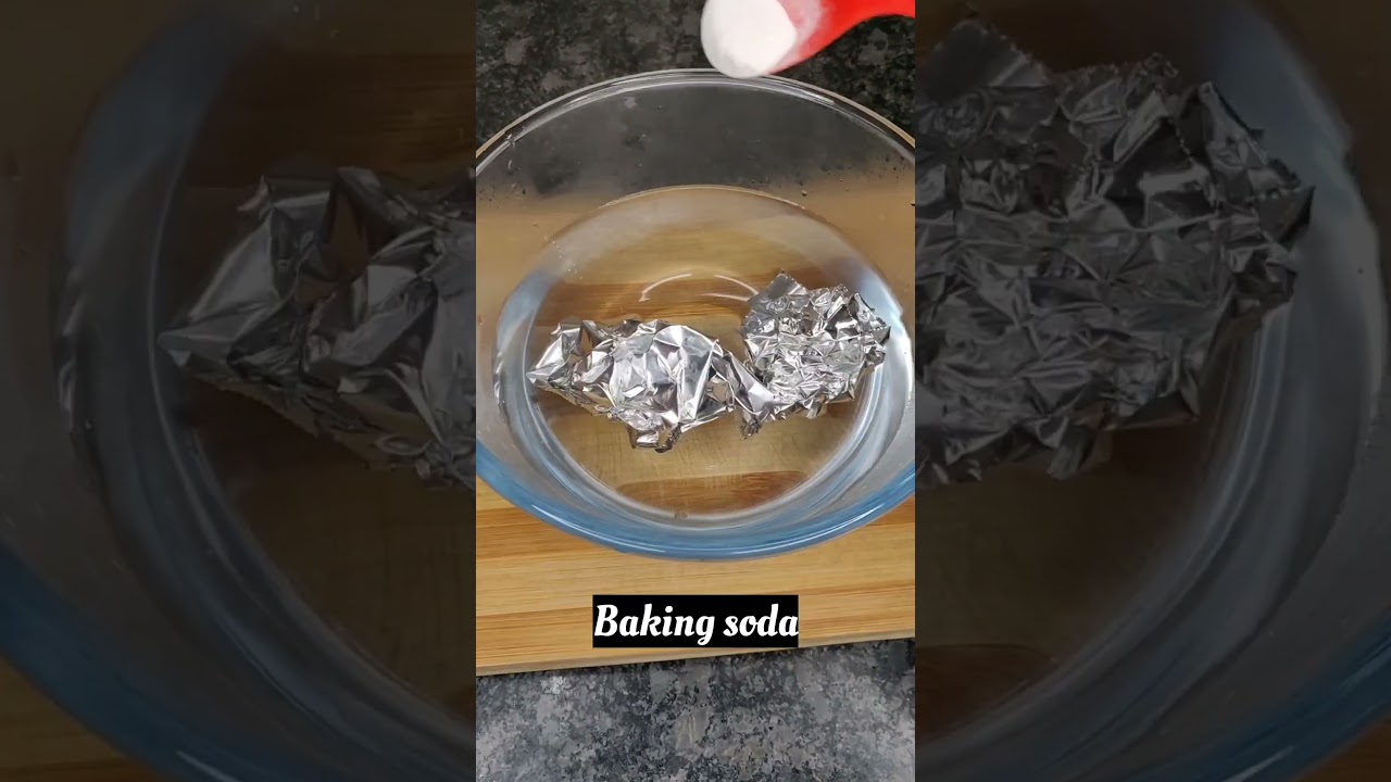 Silver items cleaning with aluminium foil #youtubeshorts #diy #shortvideo #cleaning #silver
