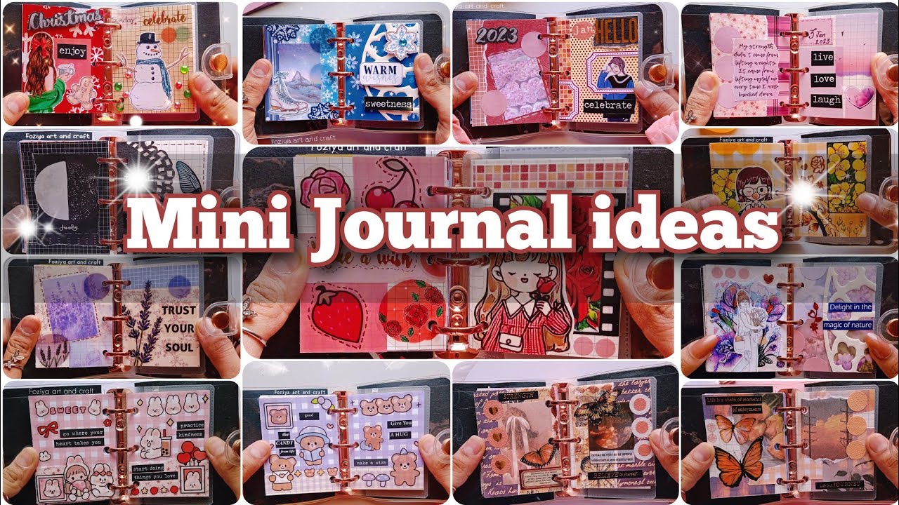 Mini journal ideas| journal ideas| scrapbooking ideas | Foziya art and craft