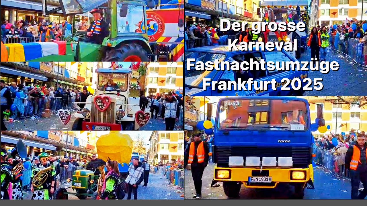Der Große Karneval Fastnachtsumzüge in Frankfurt 2025 #karneval #fasching #umzug #helau#shorts#maa