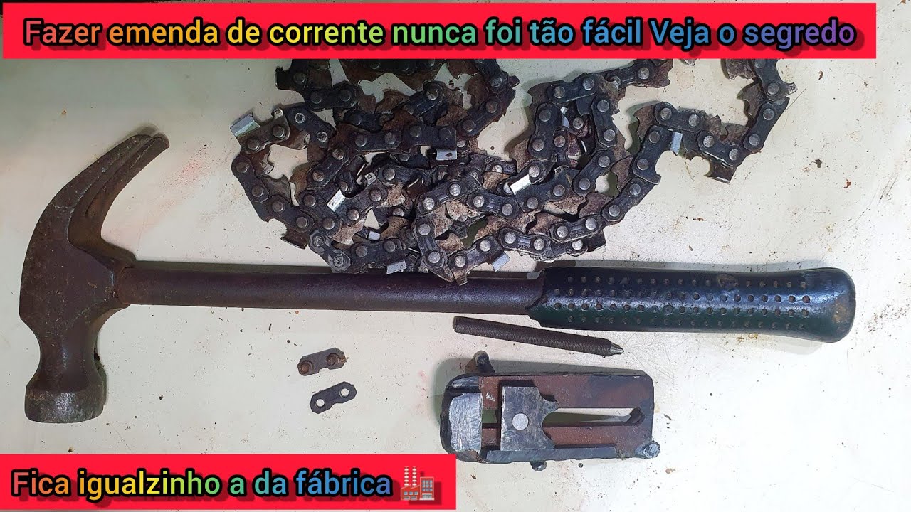 Emendando corrente de forma caseira simples e rápido