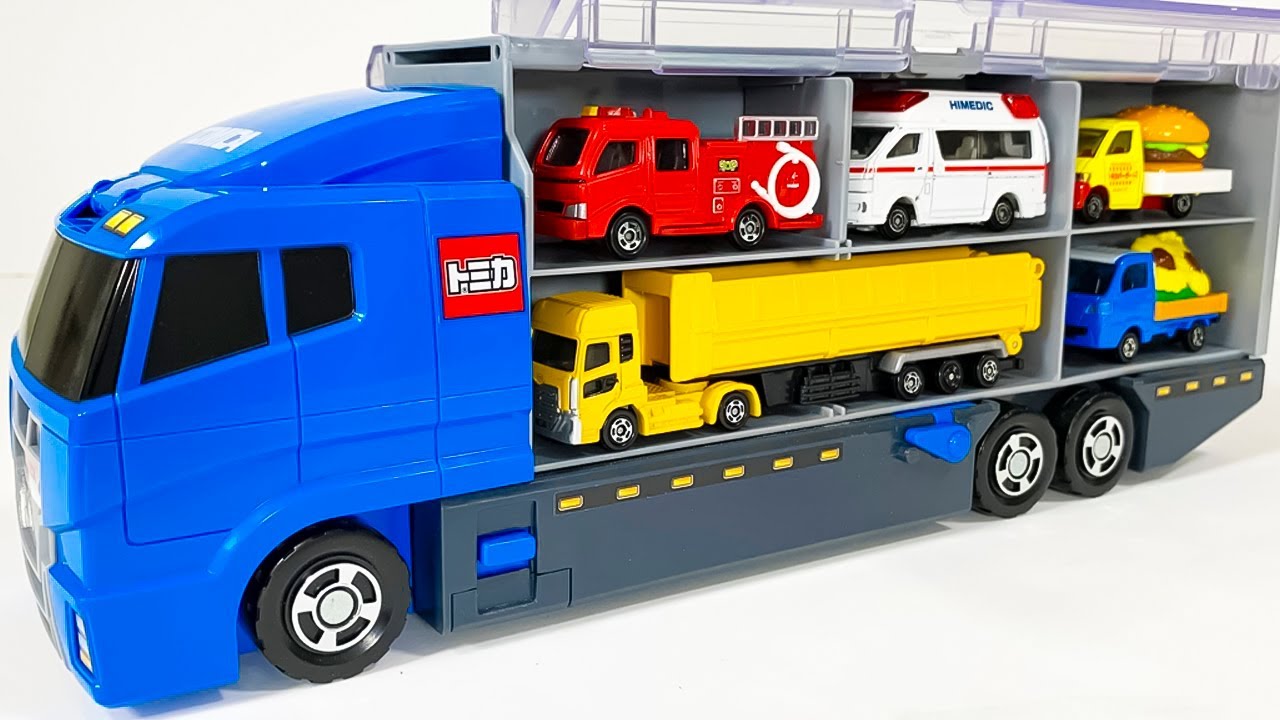 トミカ☆はたらくくるま開封＆コンボイ収納 | Tomica Work Vehicles Unboxing & Loading into Convoy!