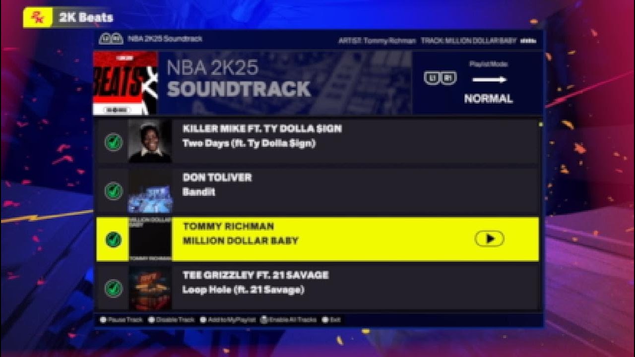 Tommy Richman -  MILLION DOLLAR BABY (NBA 2K25 Soundtrack)