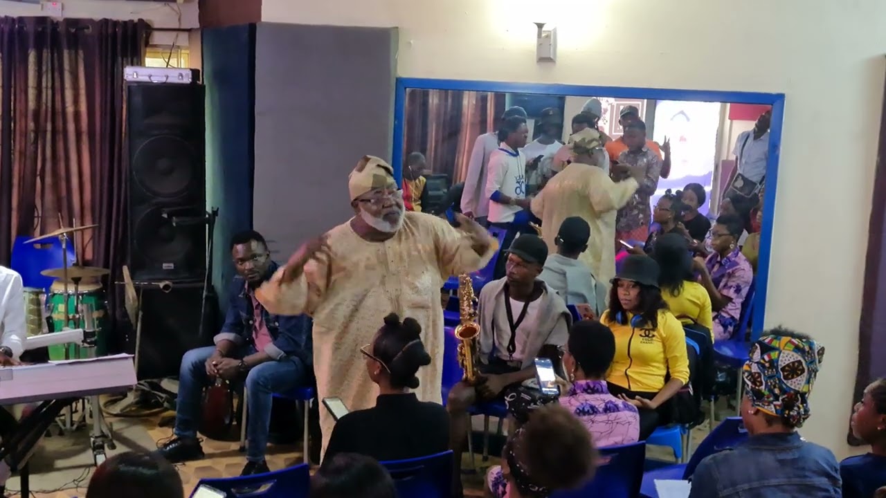 Tenstrings Vocal Coach Mr. Femi Ogunrombi teaches a song in Class