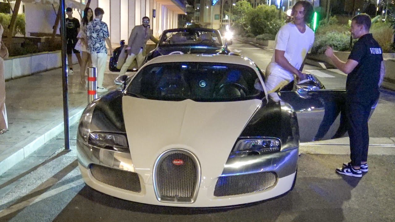Billionaire Collector F1 Driver Adrian Sutil Driving His Bugatti Veyron!! Carspotting Monaco 2024