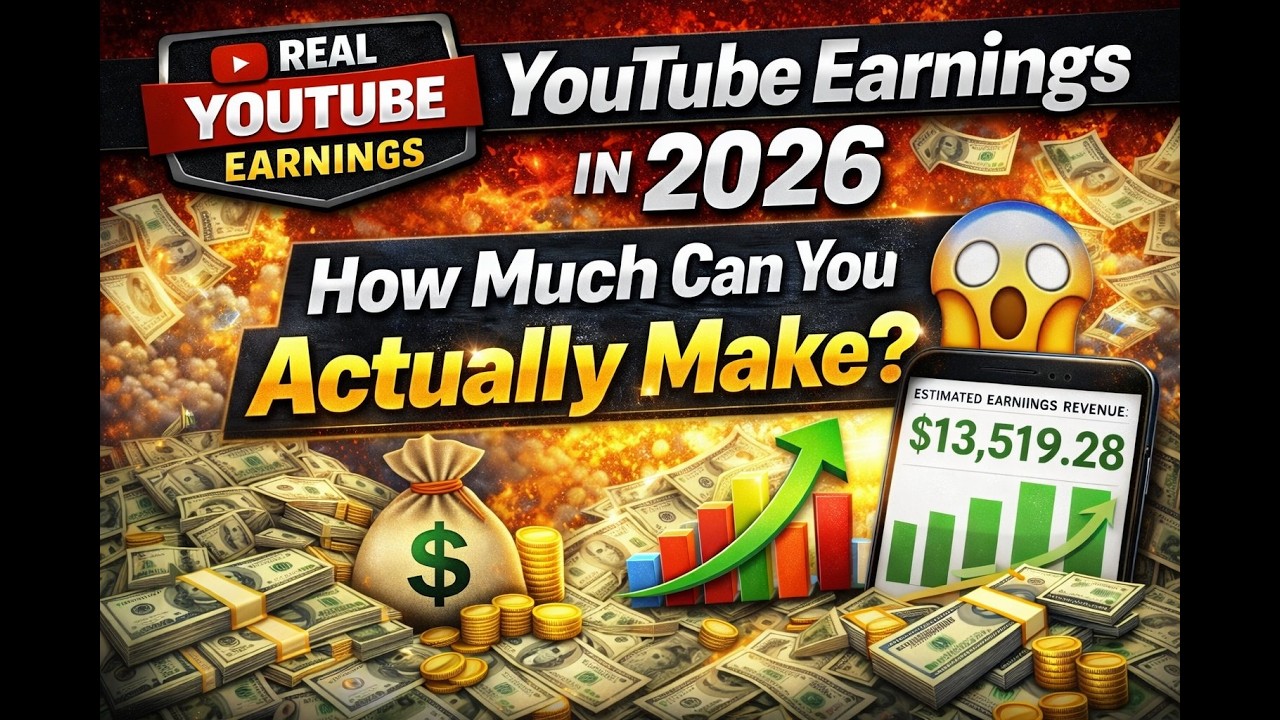 Real YouTube Earnings: How to Actually Make Money on YouTube in 2026 💰🚀 #youtube