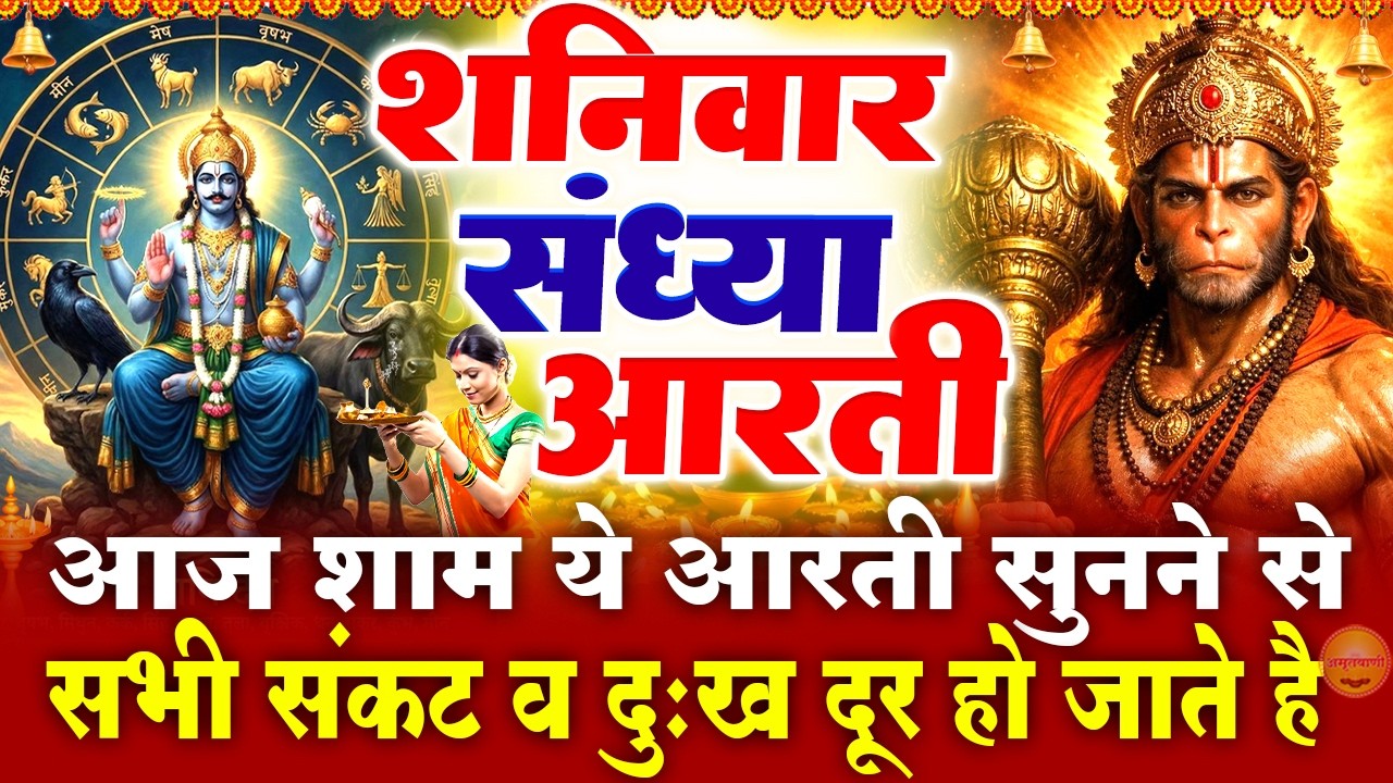शनिवार स्पेशल संध्या भक्ति - शनिदेव जी की चमत्कारी आरती - ॐ जय शनि देव हरे - Shani Hanuman Bhajan