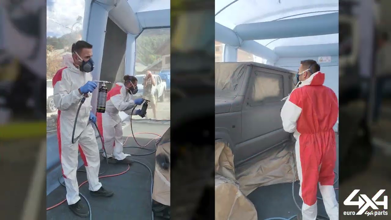 On repeint un Suzuki Jimny &agrave; chenille au Raptor pendant la foire du TT de Valloire !