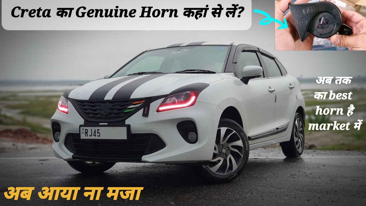 GENUINE CRETA HORN INSTALLED IN BALENO!! LOUD HORN SETUP!!