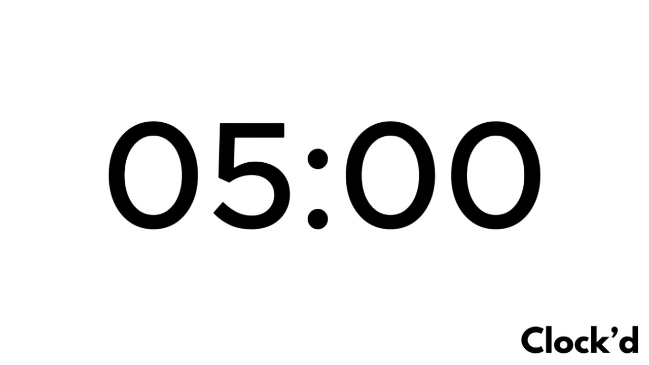 5 Minute Timer | Simple | Clock'd