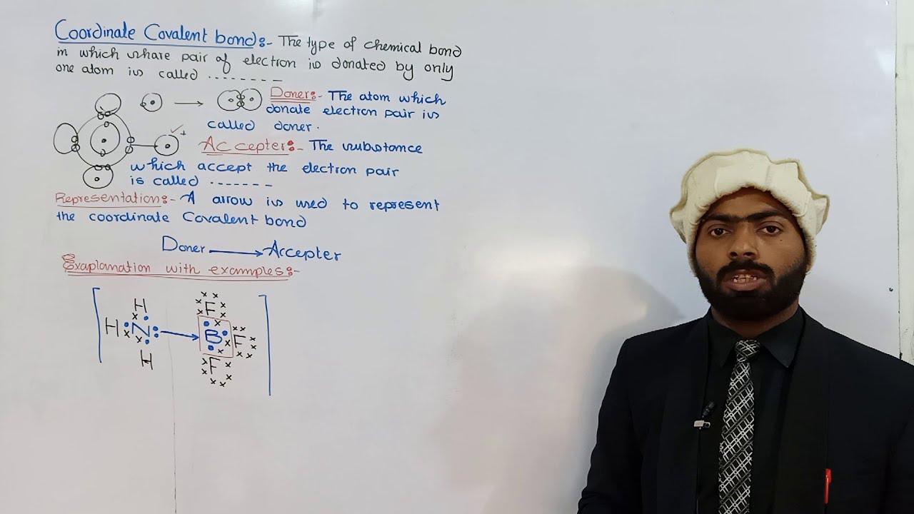 Coordinate covalent bond || 11th class chemistry || ch.no.6