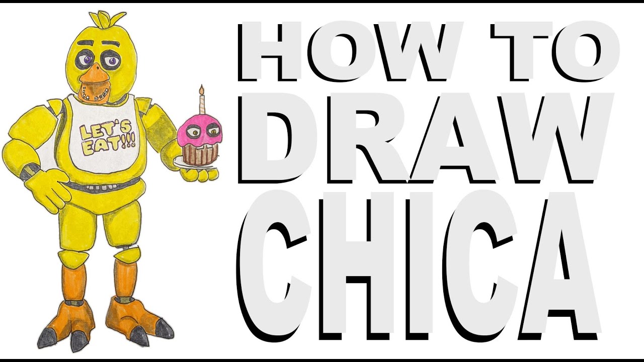 How to draw Chica (FNAF)