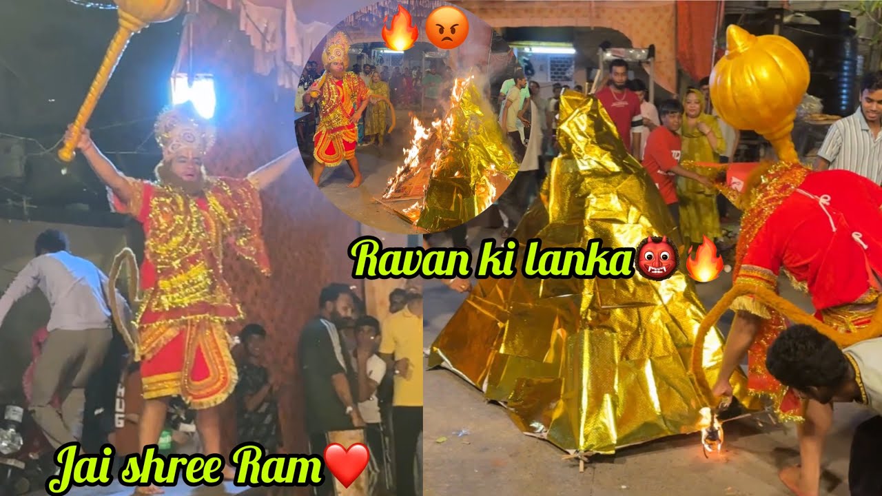 DAY 9 RAMLEELA KA RAVAN KI LANKA JALA DI HANUMAN NE ￼🔥❤️👍🏻🙏🏻