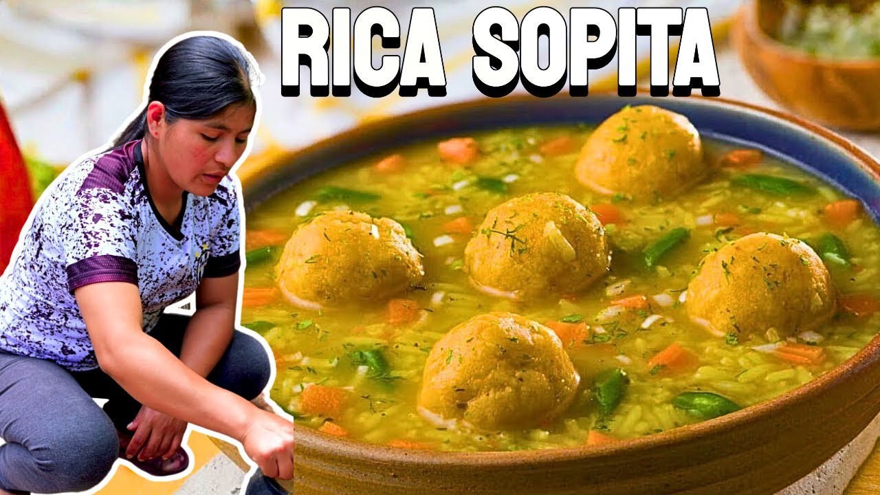 Como hacer SOPA DE BOLITAS DE VERDE así se come en el campo - DELIA