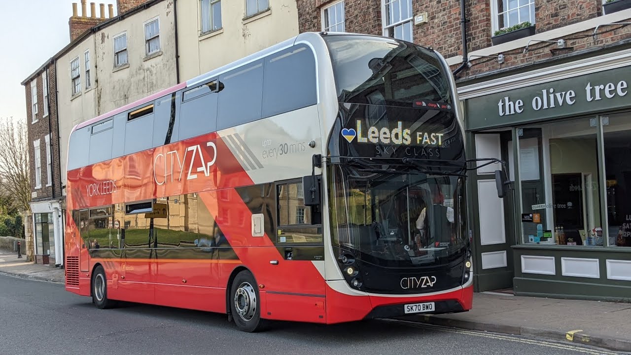 *Route to be Axed* Journey on Transdev York 2017 (SK70BWO) | ADL E400MMC (top deck view) on Cityzap