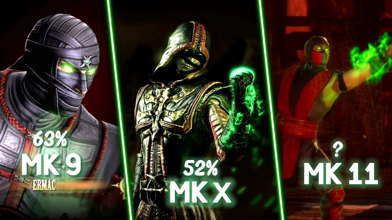 ERMAC MK 9 VS MK X VS MK 11 | КОМБО ЕРМАК
