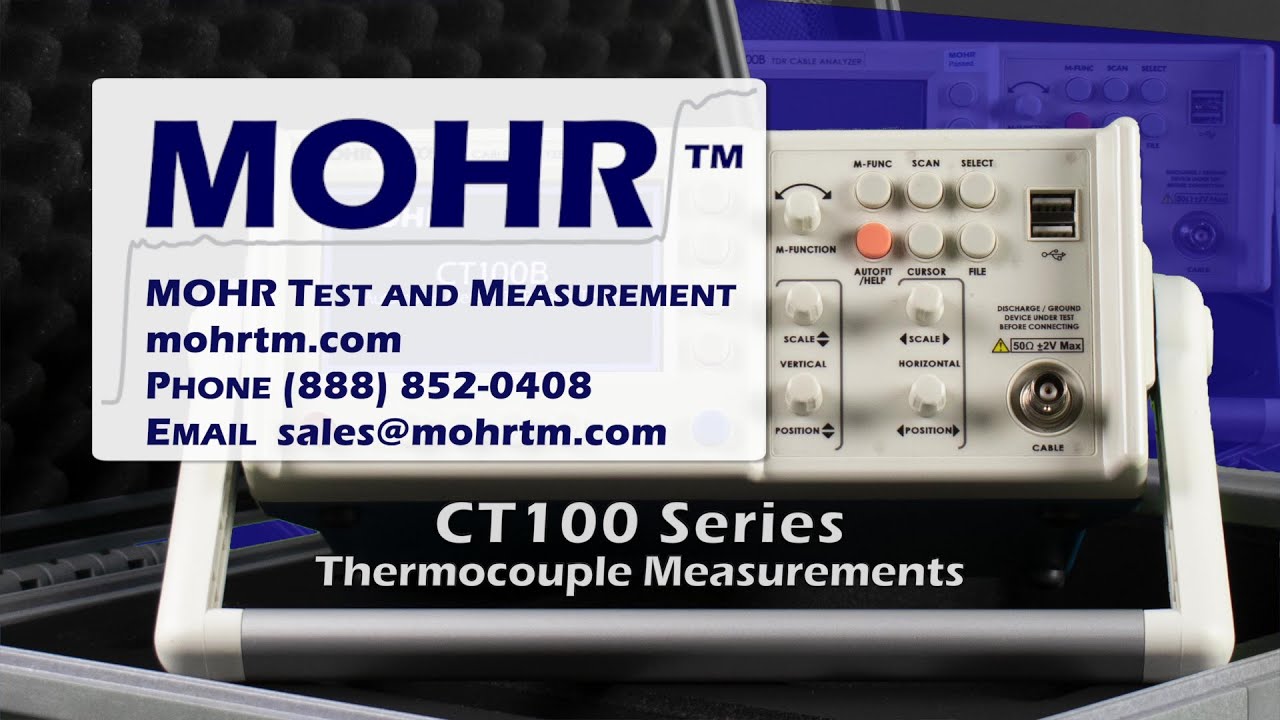 Thermocouple Cable Measurement with the MOHR CT100B series TDR