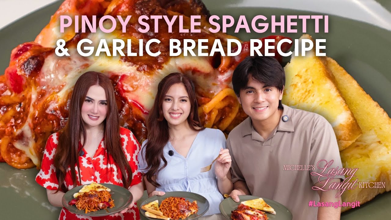 Pinoy Style Spaghetti ala Michelle at Garlic Bread ala YsaGuel | Michelle's Lasang Langit Kitchen