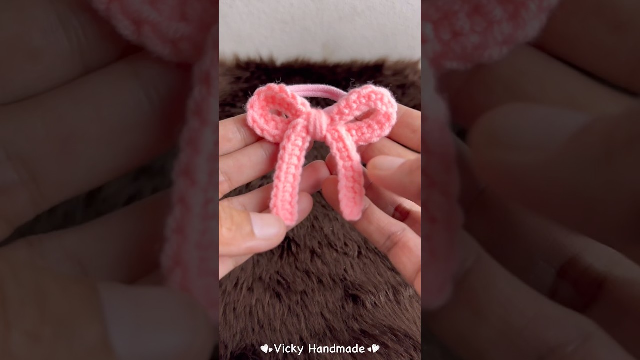 Crochet  Bow Hair Tie for Beginners / Crochet Tutorial 