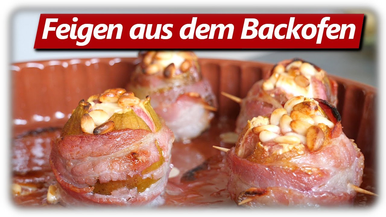 Feigen zubereiten | Schnell und einfach | Rezept mit Speckmantel, Schafskäse, Honig & Pinienkernen
