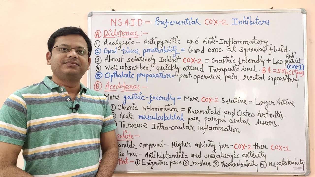 Non Steroidal Anti Inflammatory Drug | NSAID (Part-06)| Preferential COX 2 Inhibitors | Types of COX