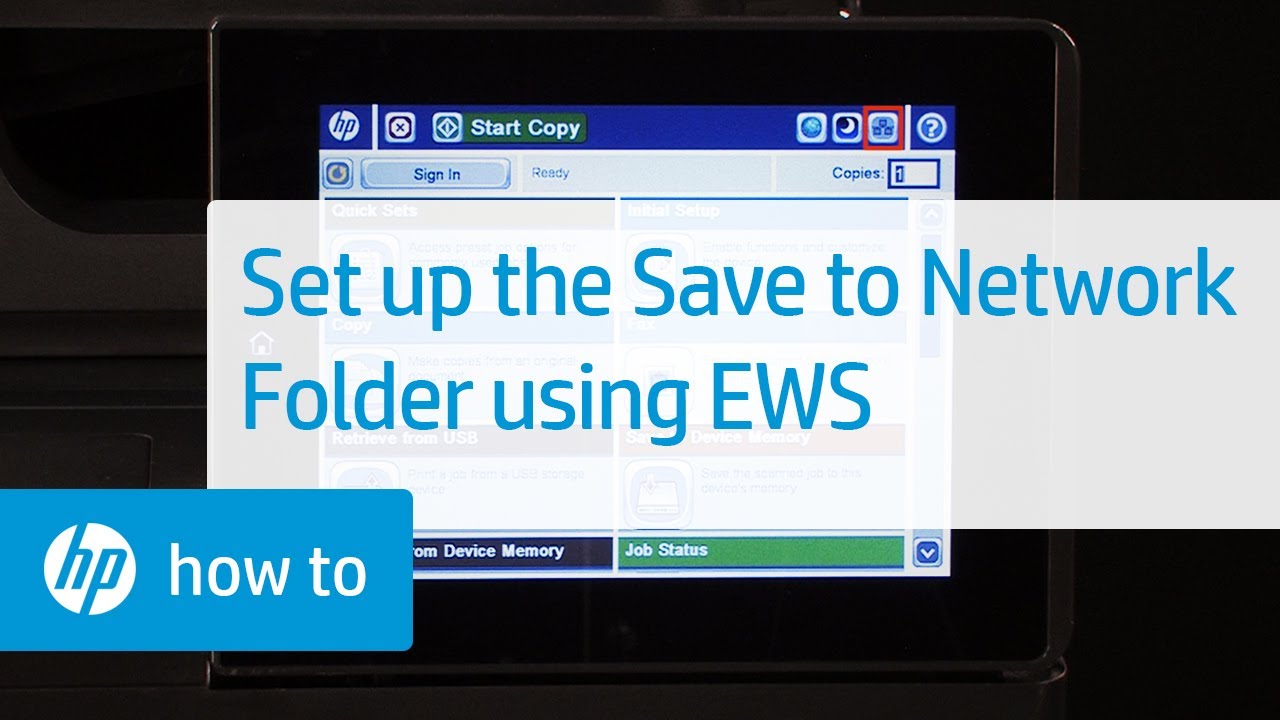 Set up Save to Network Folder Using the HP Embedded Web Server | HP Printers | HP