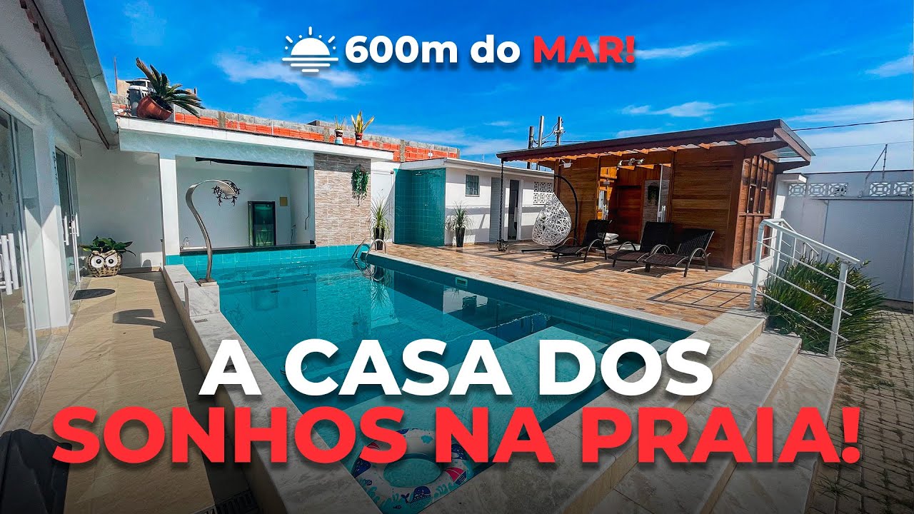 CASA PORTEIRA FECHADA COM PISCINA E PRÓXIMO AO MAR EM ITANHAÉM! | REF 456