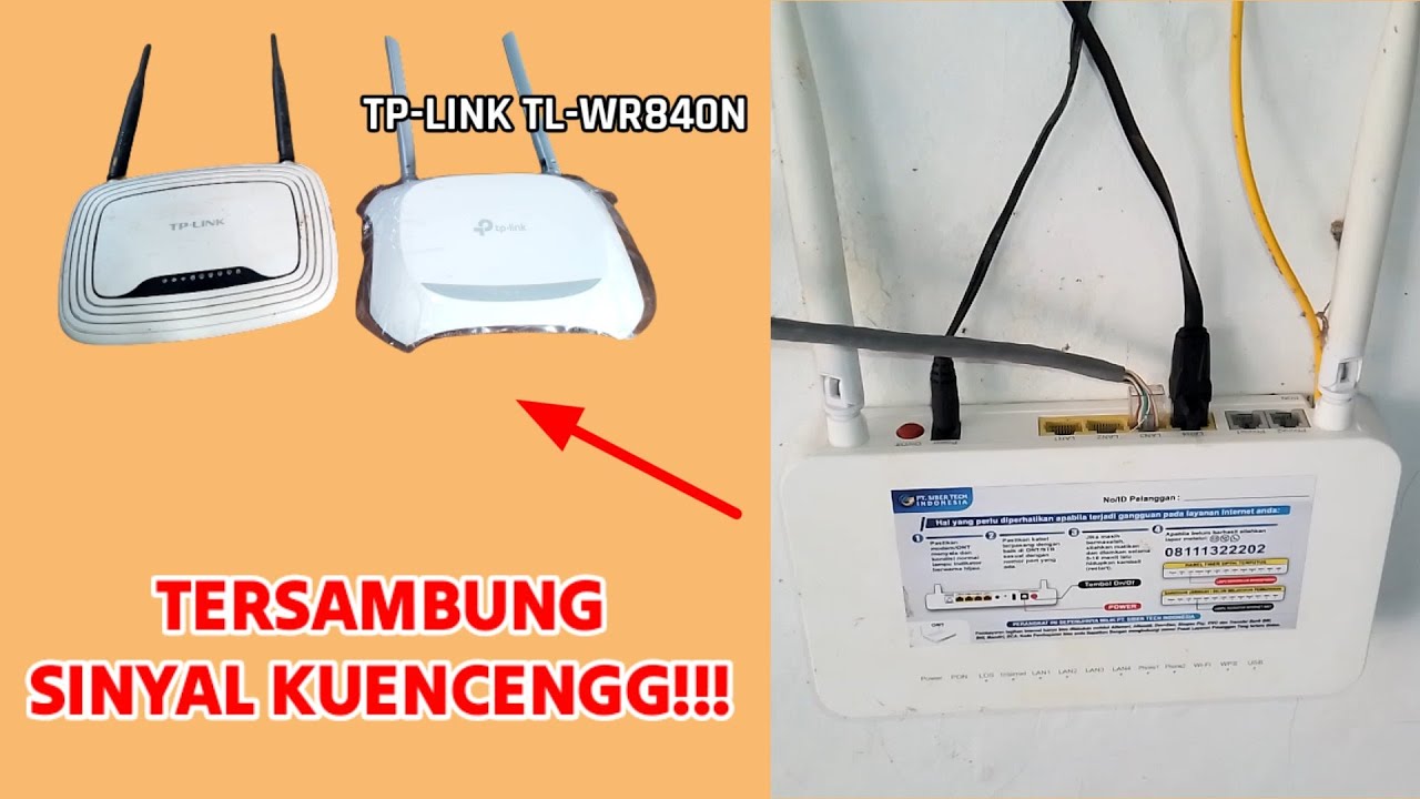 Paralel Wifi Indihome ke Router TP-Link TL-WR840N menggunakan kabel LAN Sinyal Lebih Stabil