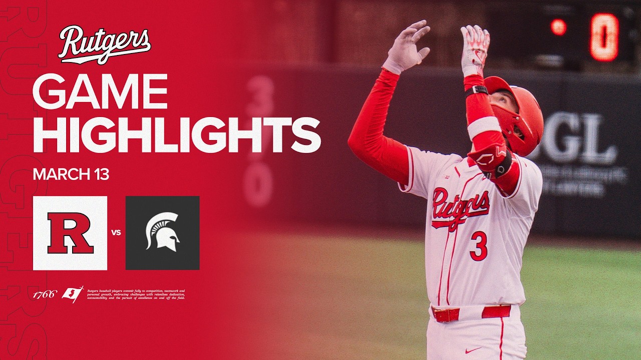 Rutgers Baseball vs. Michigan State Highlights | 3/13/2026