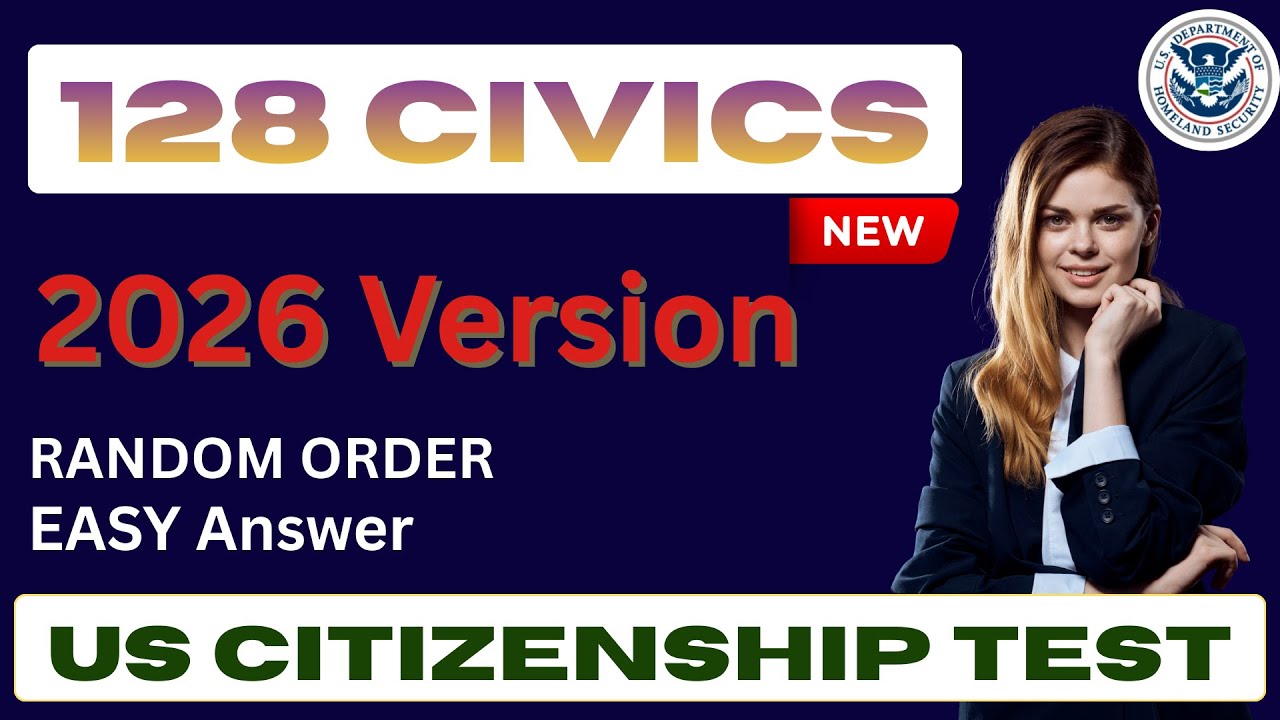 128 CIVICS QUESTION'S & ANSWER 2026 - US Citizenship Interview . # N400 Interview  