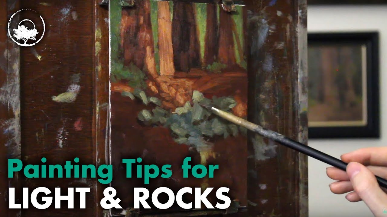 How to Paint a Forest Scene with Rocks - Oil Painting Tutorial