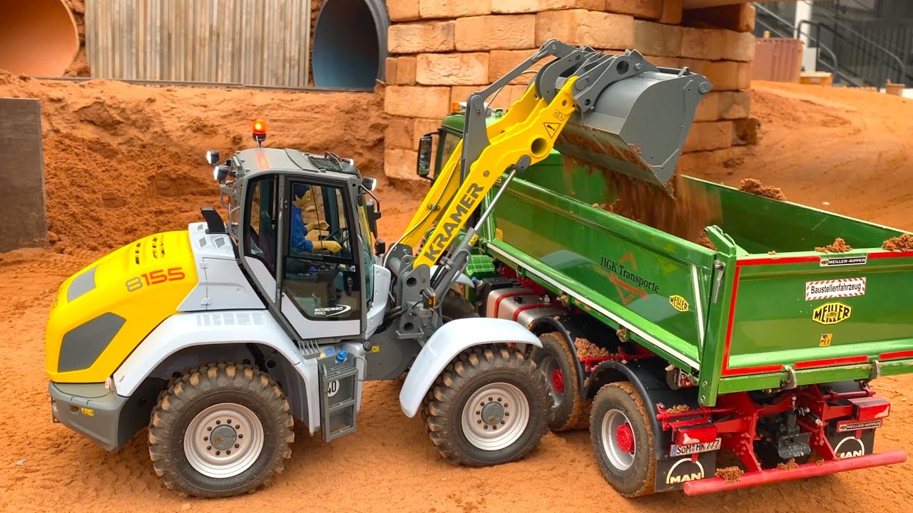 MINDBLOWING RC TRUCKS and RC Loader Kramer 4x4