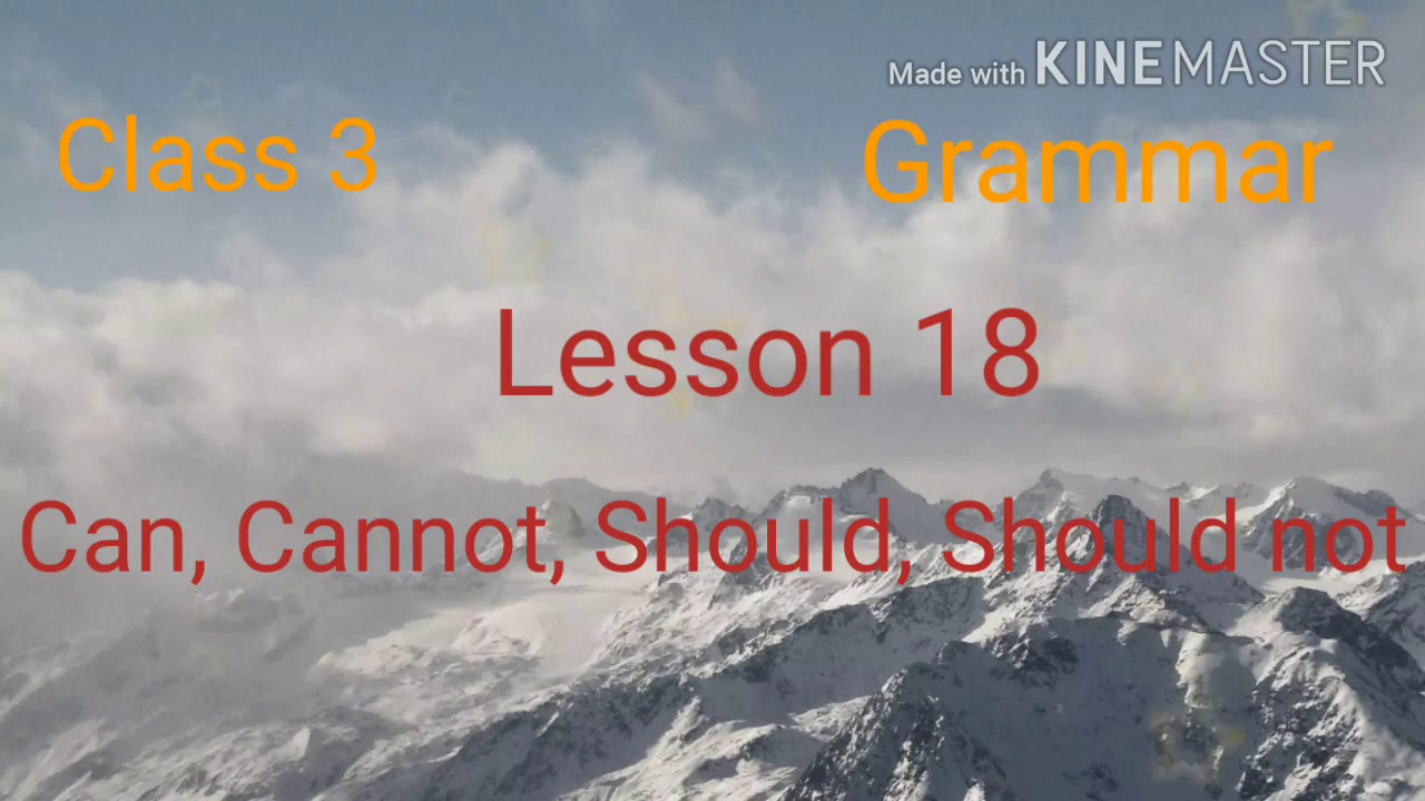 Class 3 Grammar Should , Should not, Can , Cannot