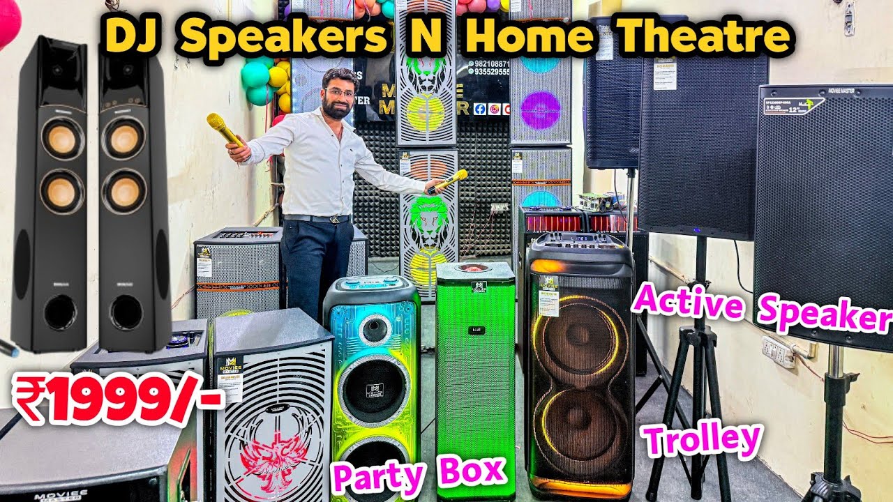 Cheapest Tower Speaker & DJ Speaker Market in Delhi 🔥 | Home Theatre Speakers | Movie Master