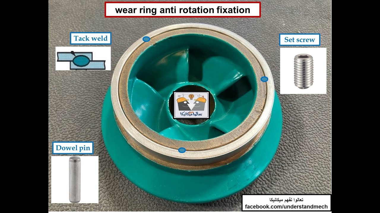3- Pump Wear ring fixation   طريقه تثبيت الوير رنج فى المضخات