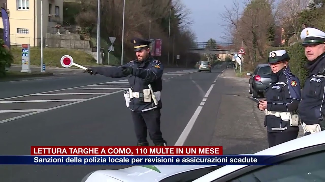 Etg - Lettura targhe a Como, 110 multe della polizia locale in un mese